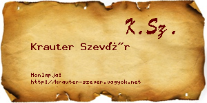 Krauter Szevér névjegykártya